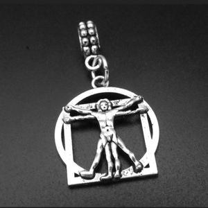 Vitruvian man Da Vinci charms bracelet charms beads fits pandora European